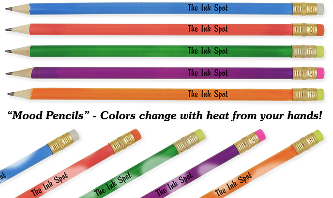 Mood Pencil (Heat Activated Color Changing Pencils) (Thermochromic)  (Assorted Pack (Charcoal to Pastel Blue, Pink, Yellow, Green, Orange))(Box  of